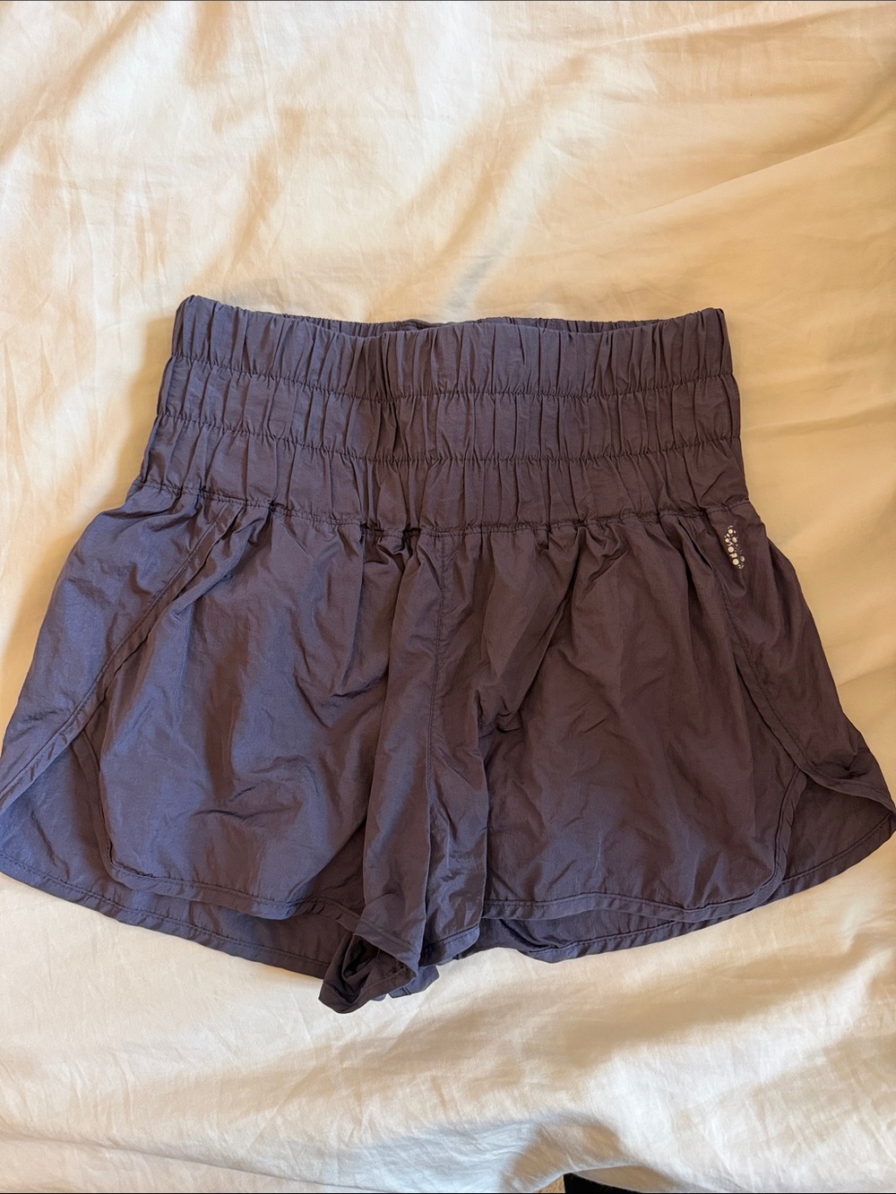 FP Movement by Free People Deep Purple Smocked Waist Athletic Shorts